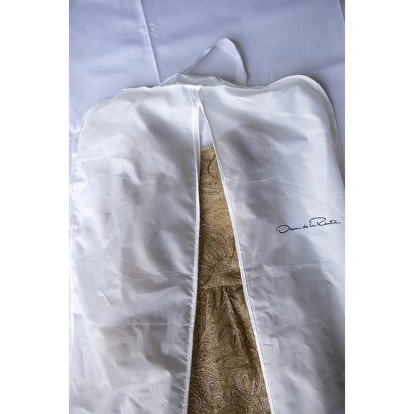 Champagne embellished Oscar de la Renta dress - Picture 7 of 10